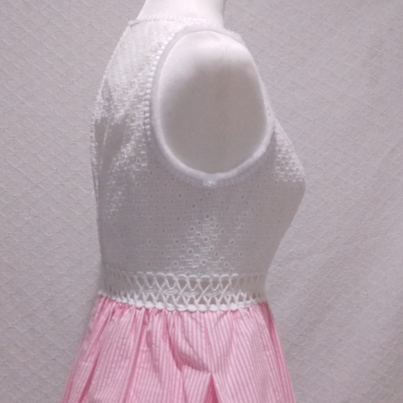 Lilly Pulitzer Alivia Havana Pink Yarn Dye Seersucker Dress with Pockets - Picture 9 of 12